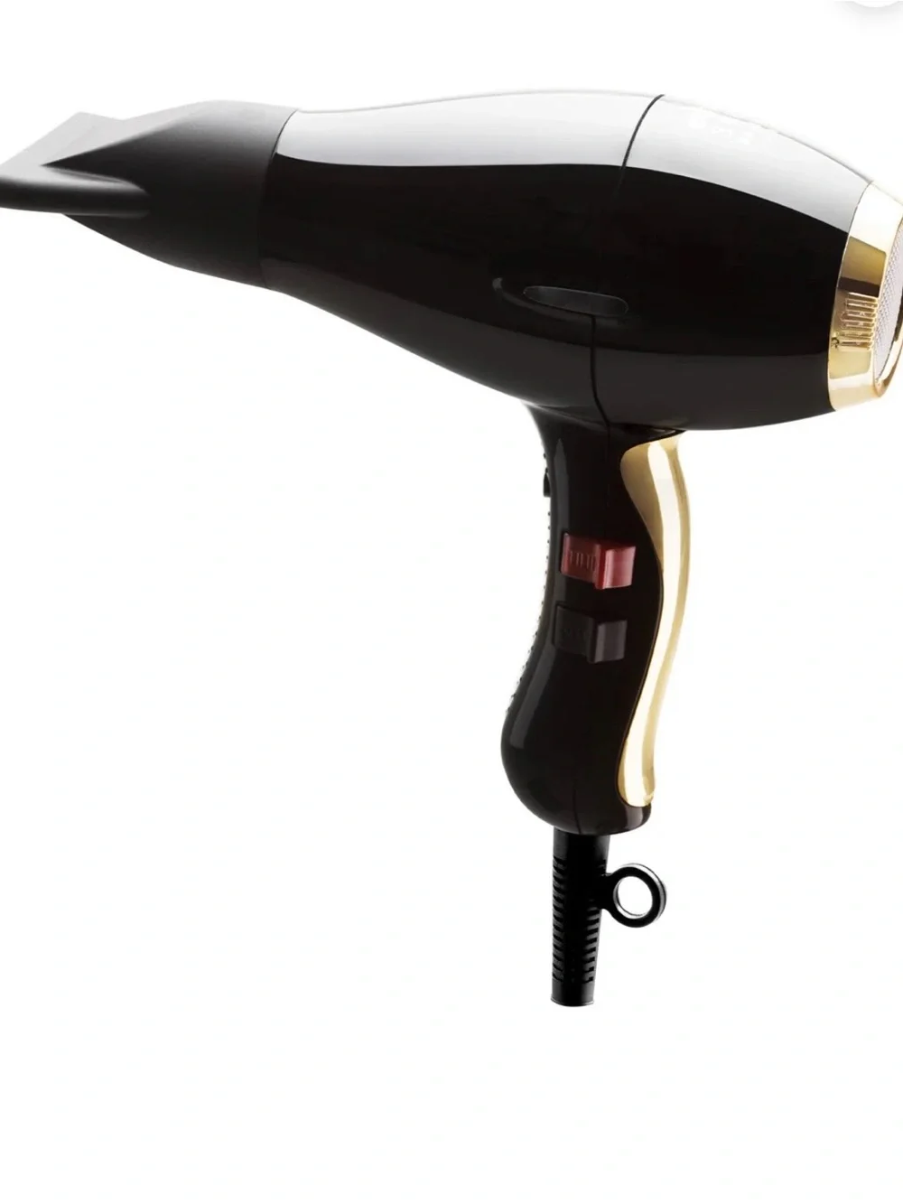 Black and Gold Professional Women’s Ergonomic Hair Dryer With Attachments